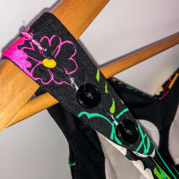 Vintage 60s One Piece Bathing Suit Dress US 10/12 - Picture 8 of 8